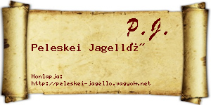 Peleskei Jagelló névjegykártya